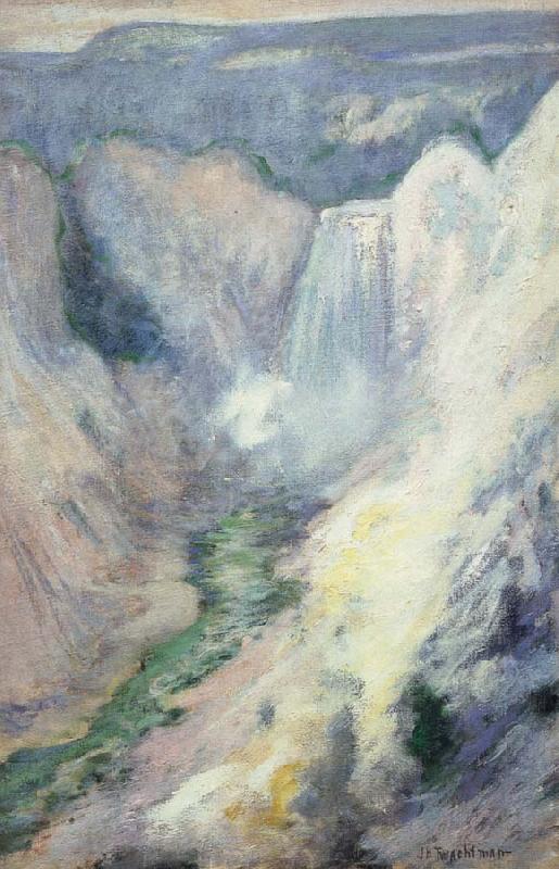 John Henry Twachtman Waterfall in Yellowstone